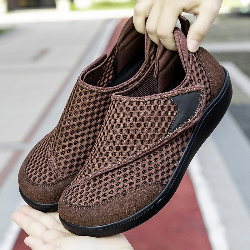 

Wide Box Open Shoes for Elderly Adjustable Diabetic Shoes for Swollen Foot Wide Hallux Valgus Bunion Orthopedics Men Women