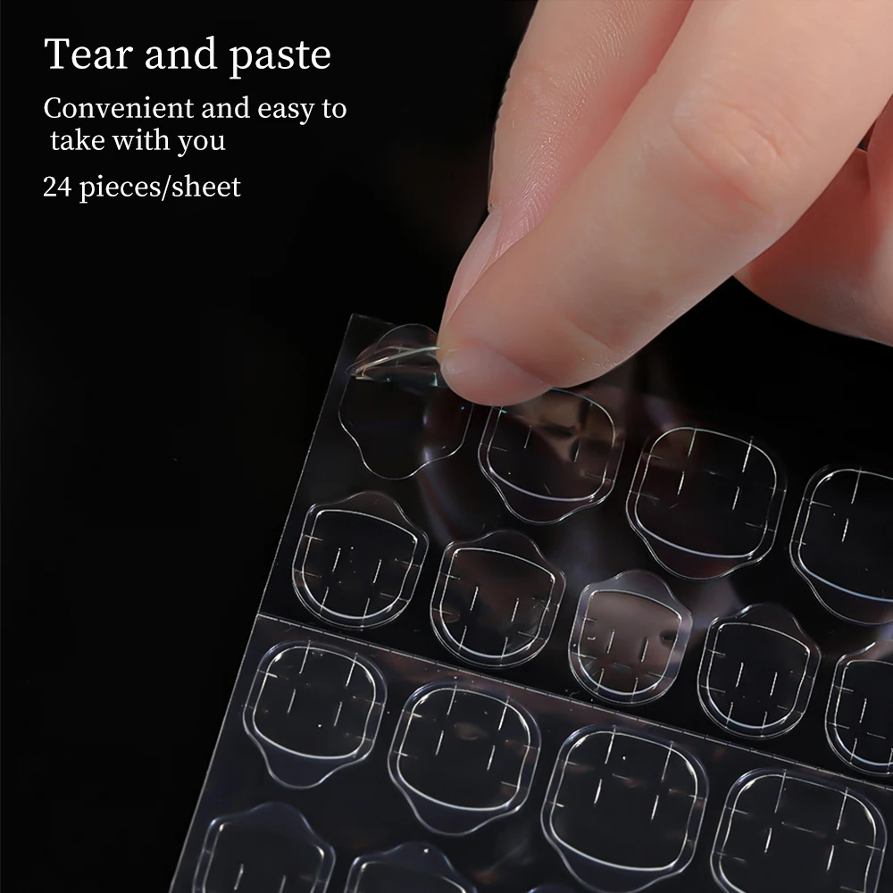 Cinta adhesiva fuerte para puntas de uñas a presión, película adhesiva de doble cara para uñas postizas, transparente, 240 Uds.