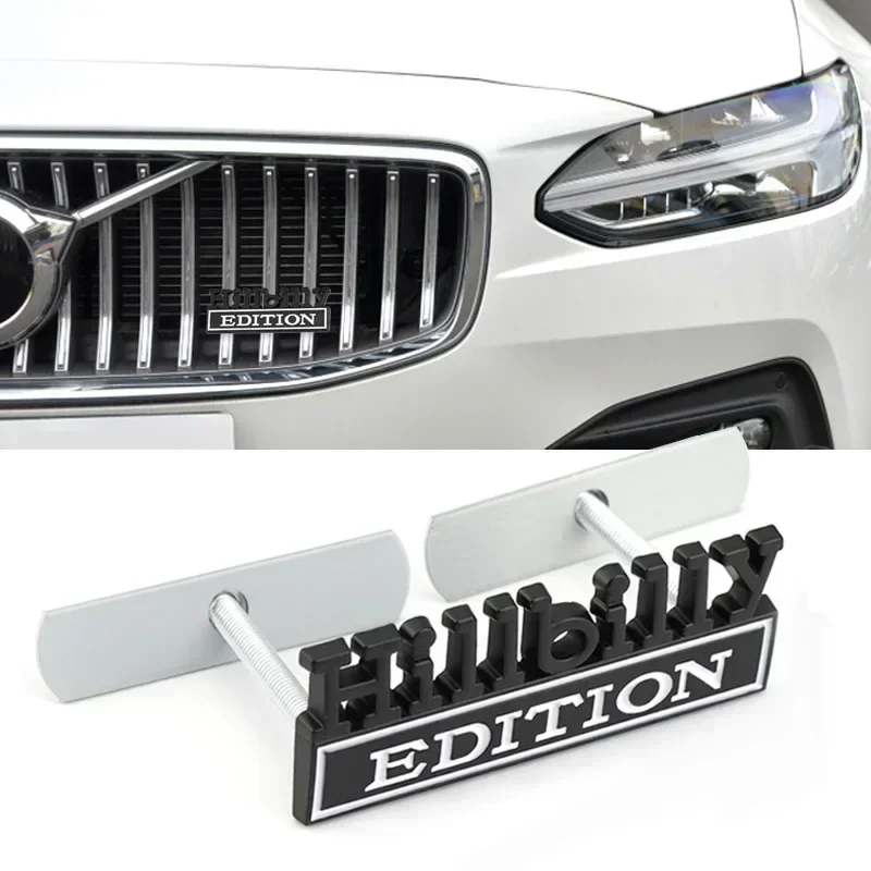 Car Emblem Front Hood Grille Hillbilly Edition Logo for Jeep Nissan Ford Renualt Dodge Trunk Body Badge Sticker Accessories