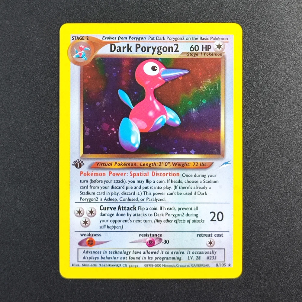 

DIY Pokemon TCG Pocket Card 2000 P.M Dark Porygon2 8 Super Rare Collectibles Card Single Classic Game Anime Cards Toys