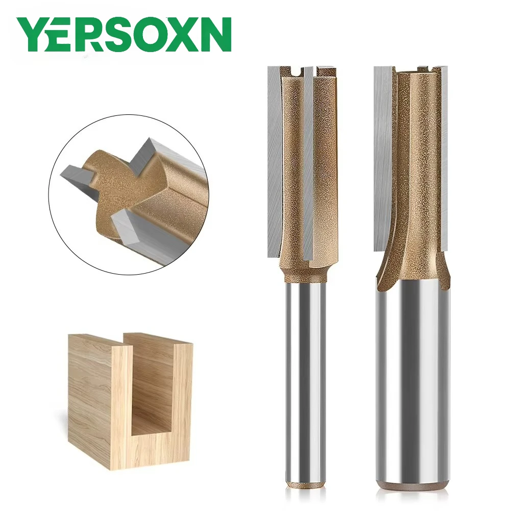 1PC 6mm 12mm Professional Three-Edge Straight Router Bit,Three-Edge Slotting Cutetr,Slotting Straight Cutetr,Woodworking Tools