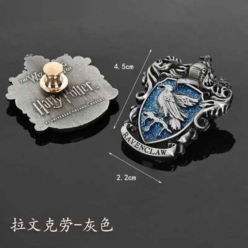 Broche de Harry Potter para niños, periferales de película, Gryffindor, Hufflepuff, insignia de Metal, accesorios de ropa, regalos de joyería