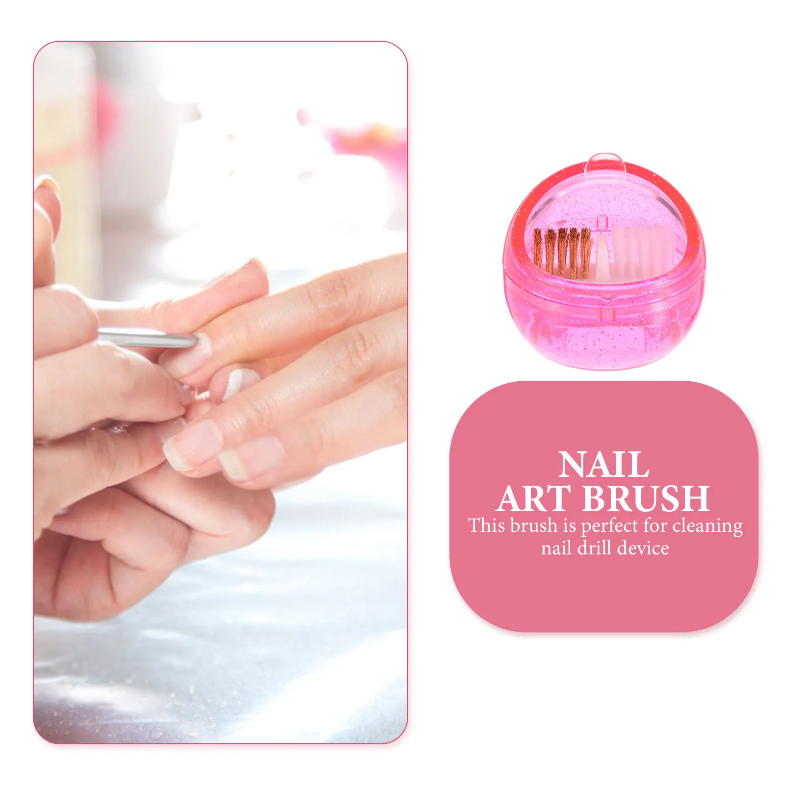 Outil de nettoyage de perceuse à ongles, conception sûre pour limes de Canal radiculaire, aiguilles de Machine, nettoyeur de poussière de manucure, brosse de forage à ongles 2 pièces