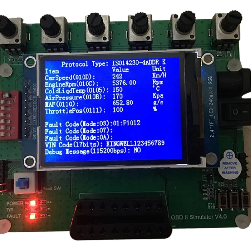 

Vehicle OBD Simulator ECU J1939 Simulator ELM327 Testing and Development