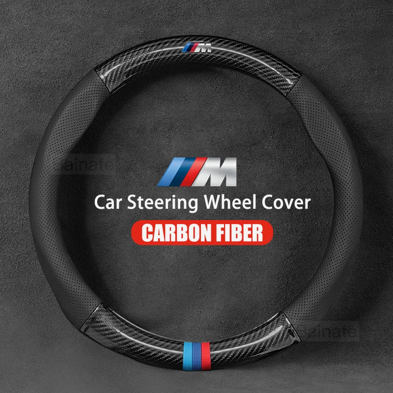 Carbon fiber Anti-slip Car Steering Wheel Cover For BMW X1 e84 f48 U11 X3 f25 G01 X5 E70 F15 G05 x6 F16 G02 X4 F26 X7 X2 F39 G07