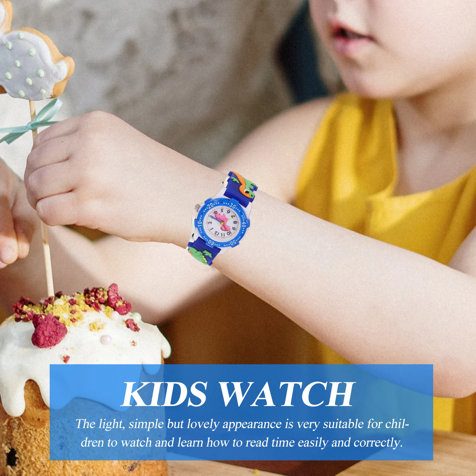 

Silicone Cartoon Watch Pretty Comfortable Design Transparent Dial Easy Time Reading for Holiday