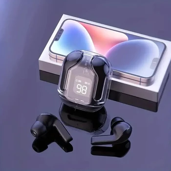 Kablosuz Bluetooth kulaklıklar gürültü iptal Stereo kulaklıklar oyun ile HiFi dijital ekran kulaklık HiFi mikrofonlu kulaklık