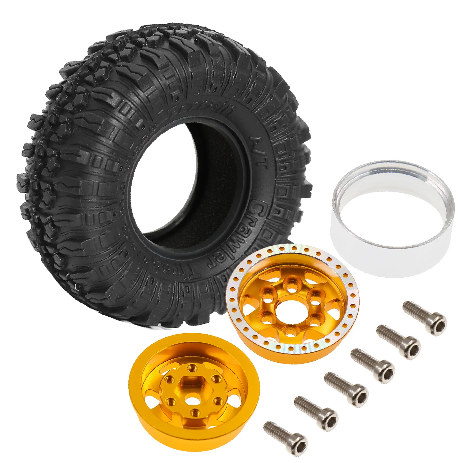 4pcs Beadlock Metal Wheel Rims 57mm 1.0