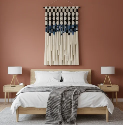 Custom Bohemian Macrame Dreamcatcher Irregular Shape Non-Washable Vertical Pattern Cotton Wall Hanging Living Room Diwali