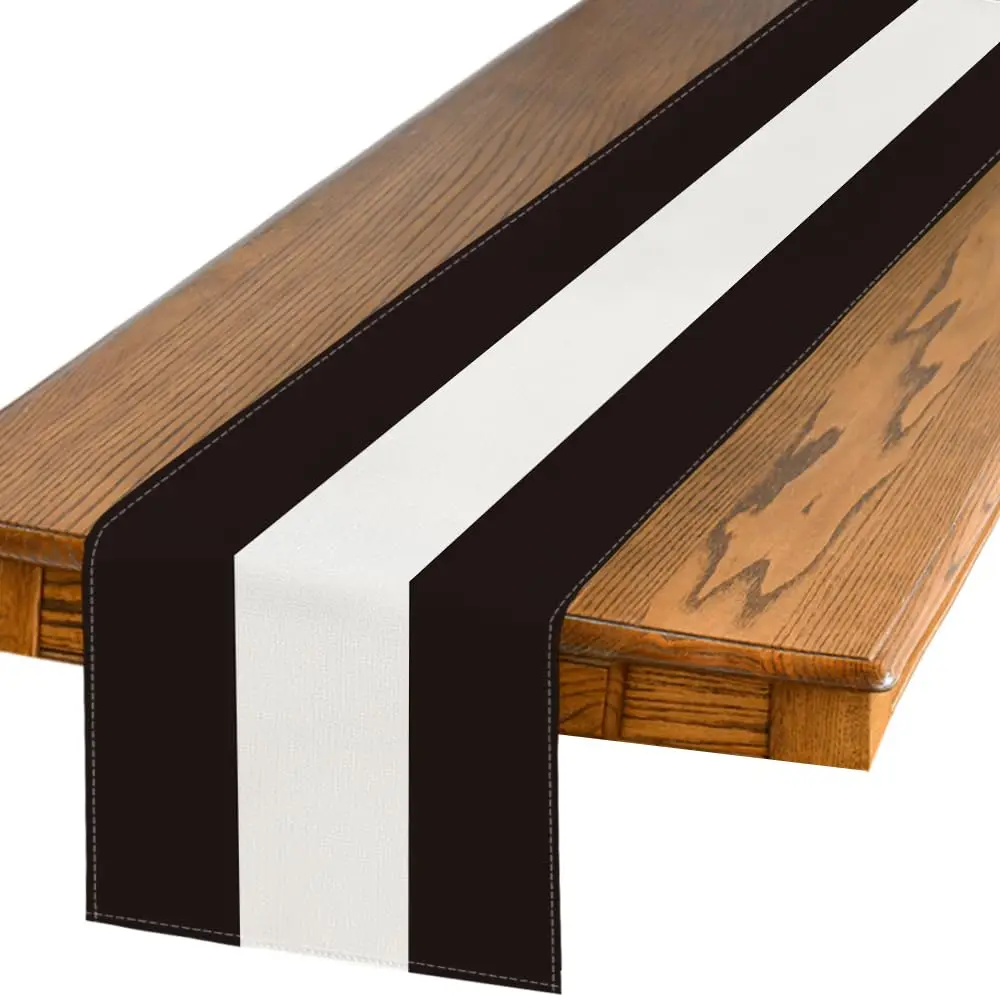 

Stripes Halloween Table Runner, Classic Modern Party Kitchen Dining Table Decoration for Home Decor
