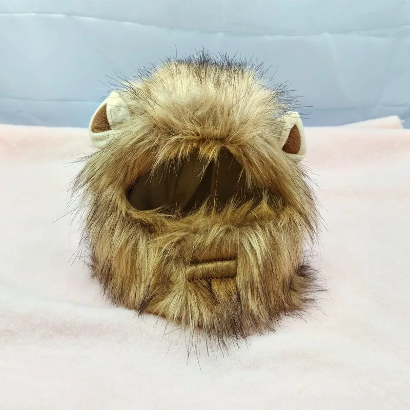 Pet Cat Lion Wig Headgear Rabbit Ears Funny Headgear Halloween Dress Up Hat Cat Cute Hat view 5