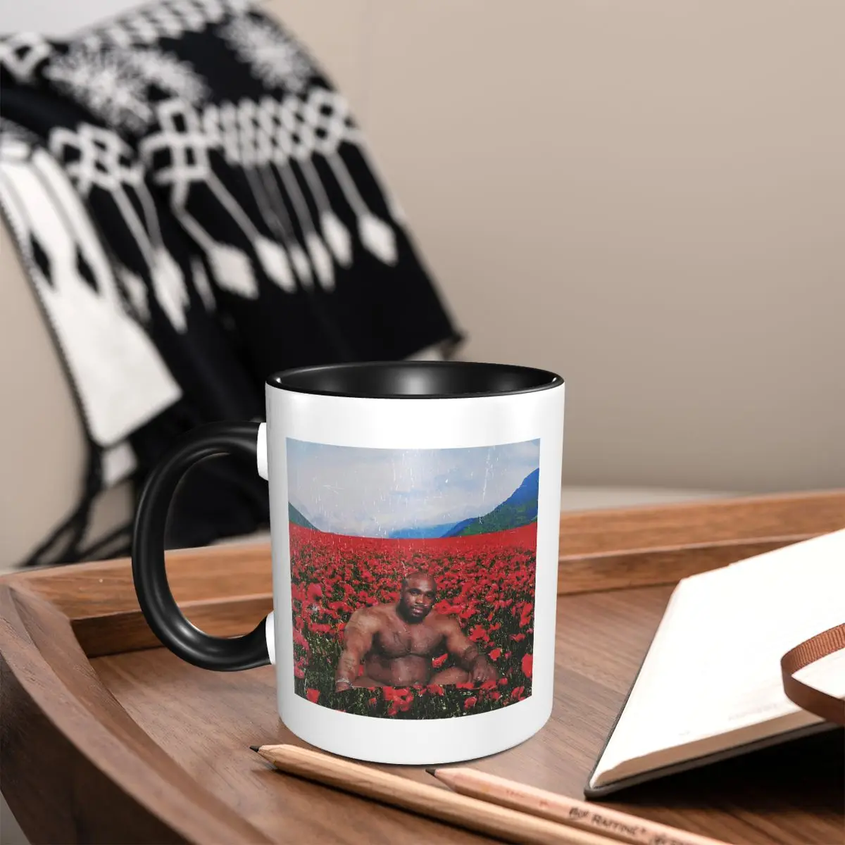 

Barry Wood On A Flower Field Mug Funny Ceramic Coffee Cups Tea Mugs Milk Cup Drinkware Gift for Woman Man