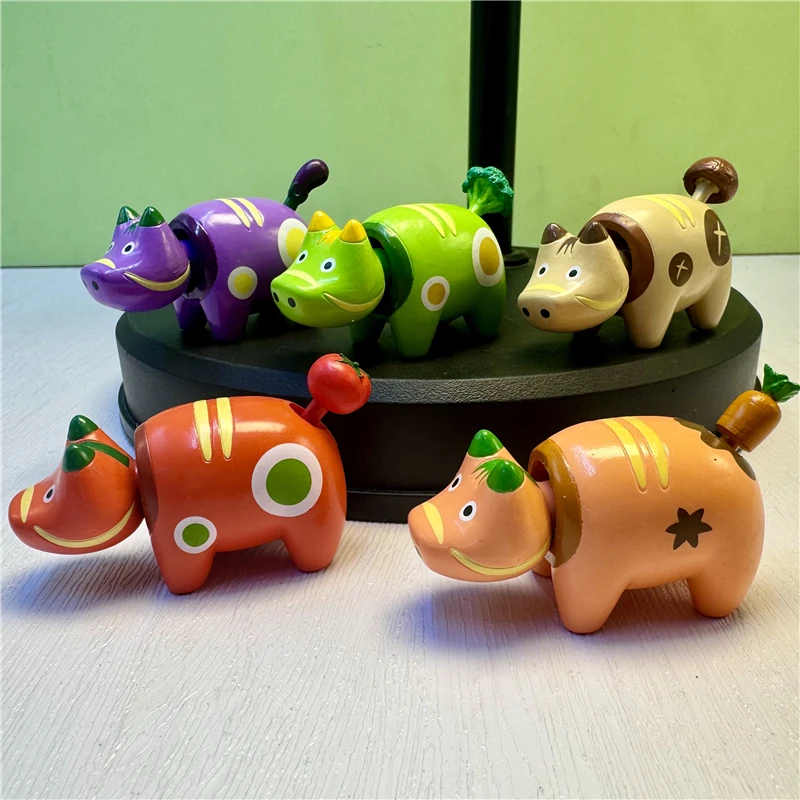 Bandai de carga a granel genuino Japón Bandai Linda vaca edición de vegetales salvajes edición de frutas juguete Wagyu colgante de cabeza batida en Stock