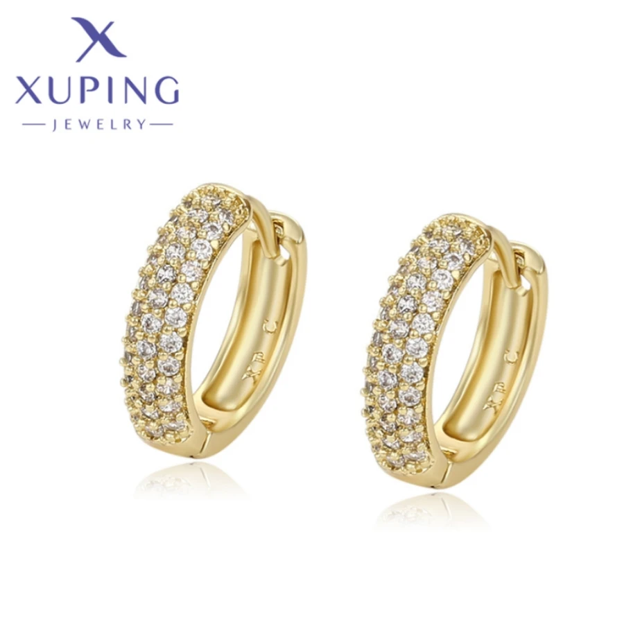 Xuping Jewelry Fashionable Exquisite Light Gold Color Piering Hang Earrings for Women Girls Christmas Party Gifts X000683138