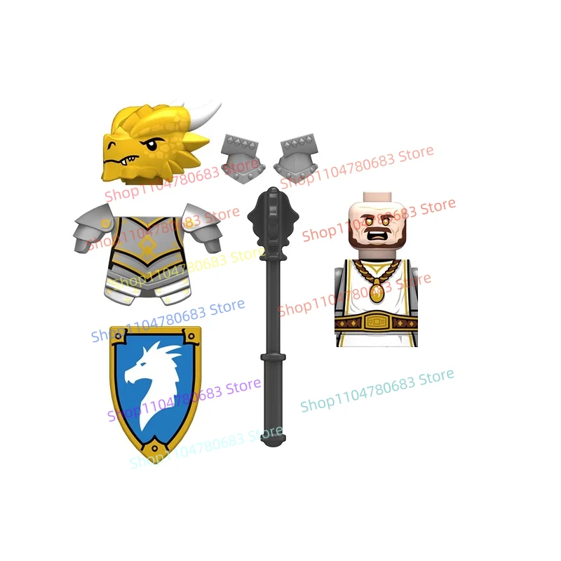 

MOC New Building Block Doll Mini Doll Medieval Dragon Knight Toy Gift Ornaments Collection