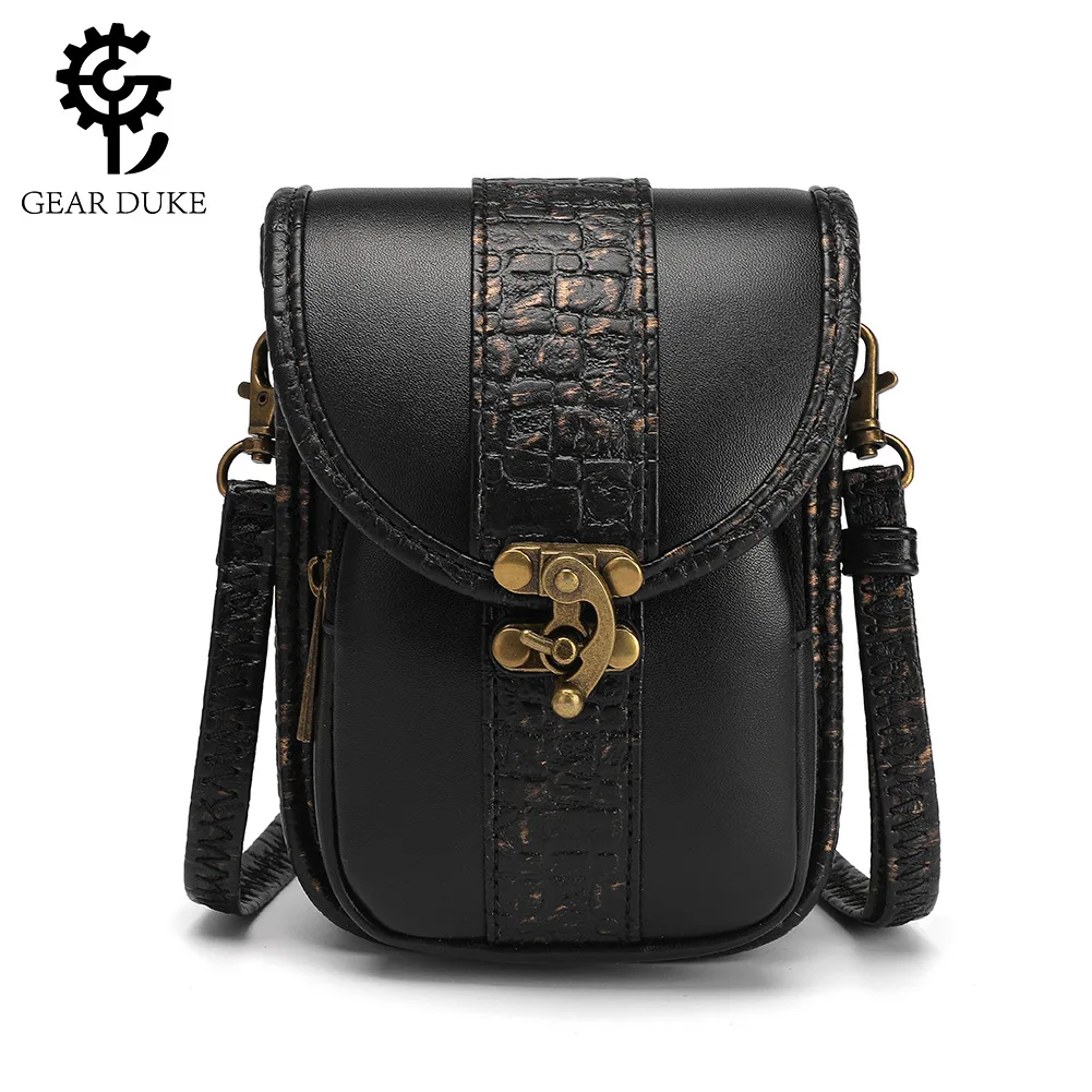 

Retro Crossbody Phone Bag for Women 55 Inch Unique Design Small Vertical Backpack American Vintage Style Travel Bag