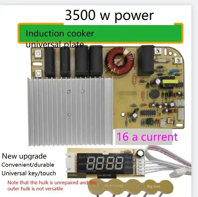 Placa-mãe para fogão de indução de alta potência 3500w, placa de circuito universal comercial, modelo de toque, placa de modificação