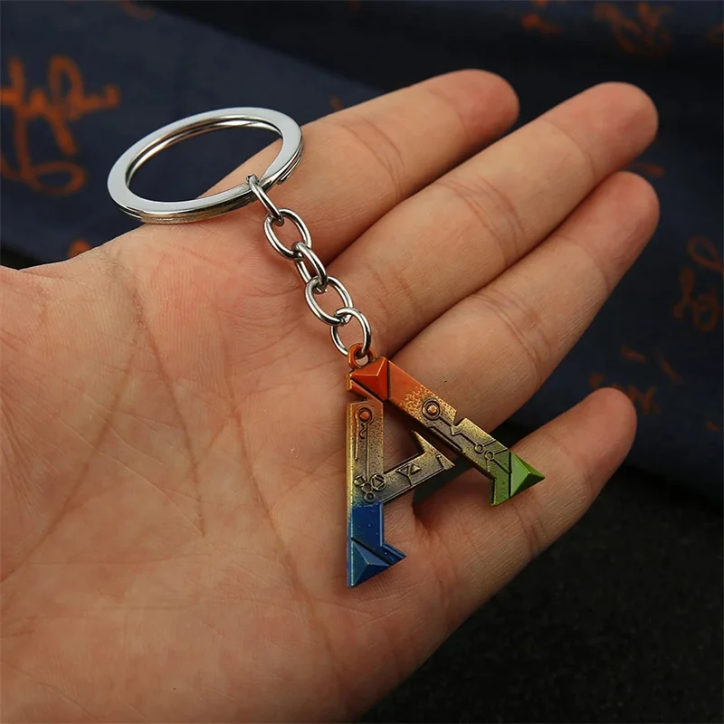 Game ARK Survival Evolved keychain colorful A letter logo Keyring For Men Women llavero Car Bag Key Holder Chaveiro Gifts