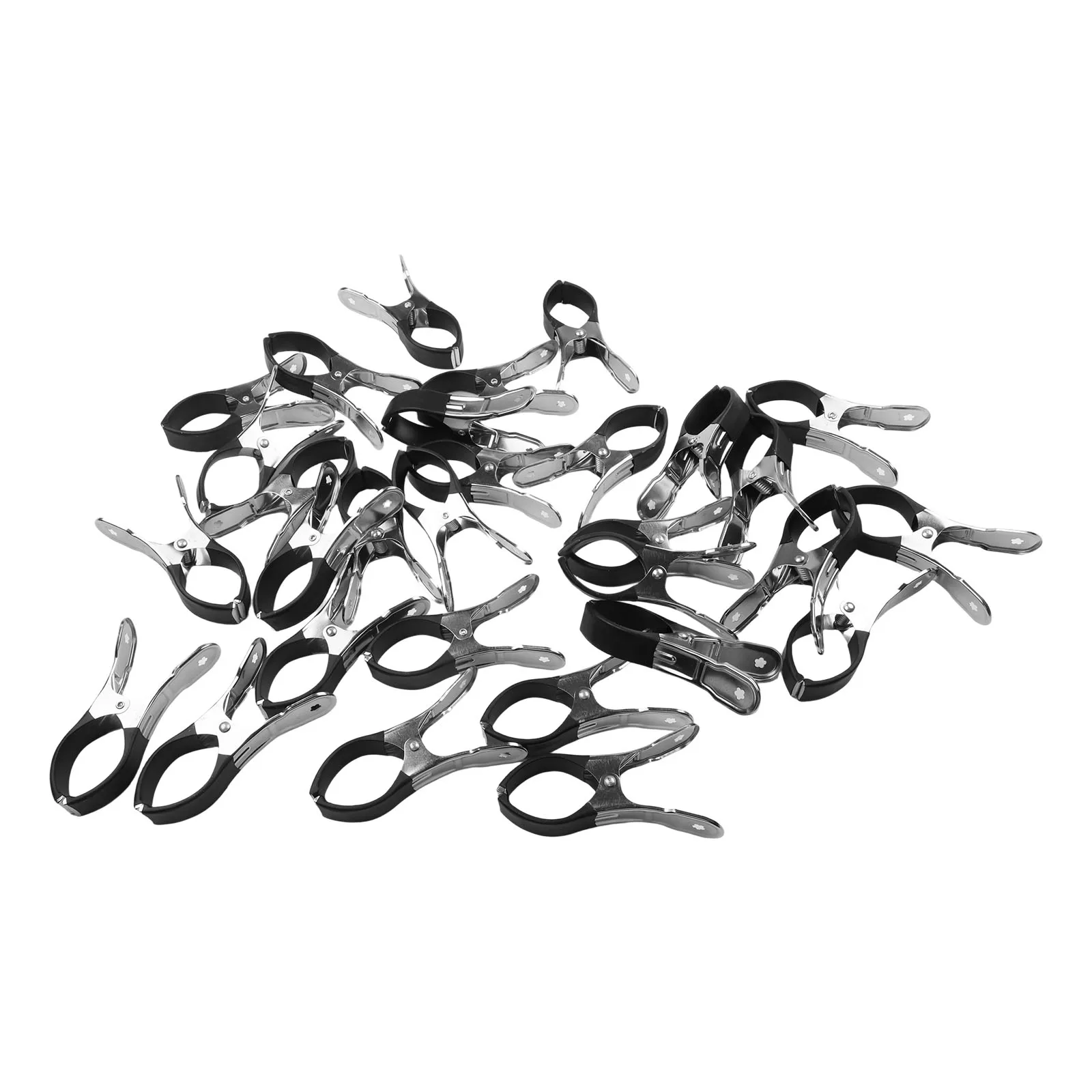 6/30pcs Stainless Steel Pool Cover Clips Spring Clamps For Pool Cover Balloon-Archs Stainless Steel Clamps Windproof Spring Clip