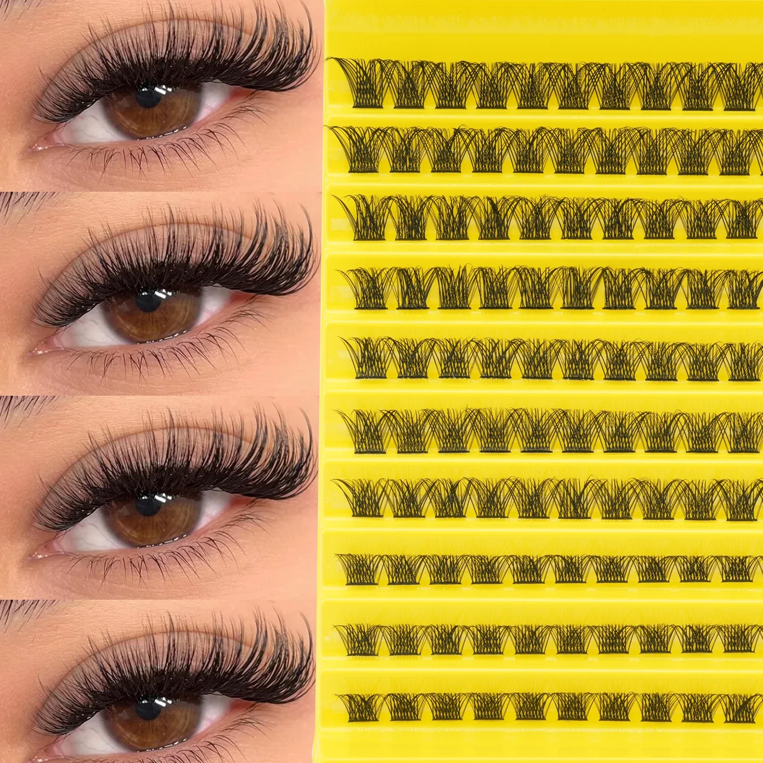 120 قطعة من الرموش الصناعية ال - مراجعة Eyelash Extension Cluster وسعره