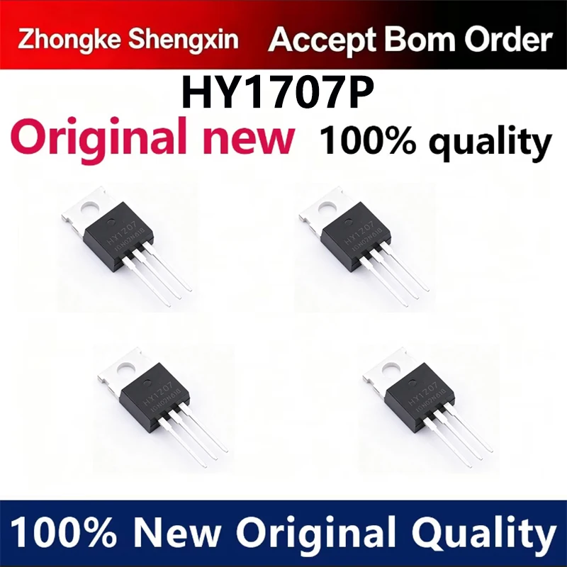 （5pcs）HY1707P Direct Insertion TO220 70V 80A 6m Ω N Channel Field Effect Transistor