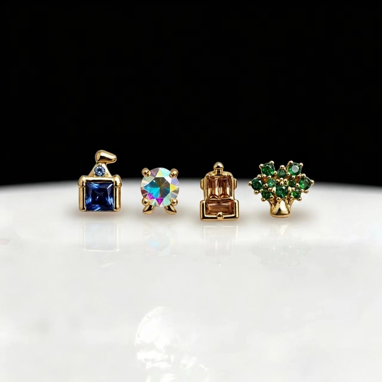 New Exquisite Cute Amusement Park Stud Earrings For Women Girls Fashion Party Birthday Jewerly Gift