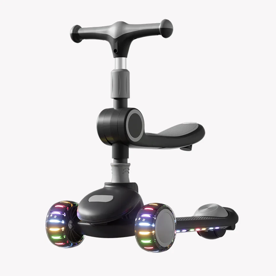 3 in 1 Toddler Scooter Push Scooter for Toddlers with Parent Push Handle Seat Outdoor Ride on Toys Birthday Gift for Boys Girls