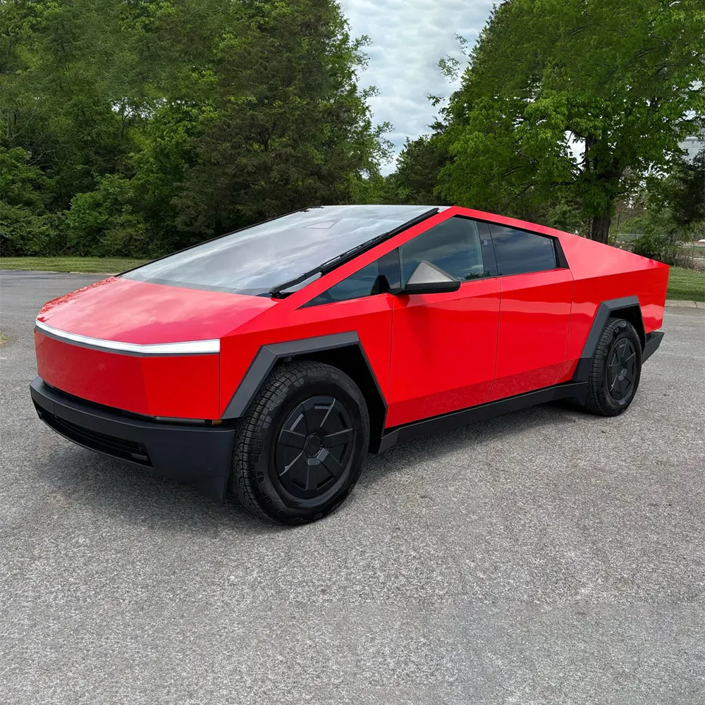 

for Tesla Cybertruck 2025 2026 Matte Black 8.5Mil Full Vinyl Wrap Color Change Film Precut Full Vehicle Paint Protection Film