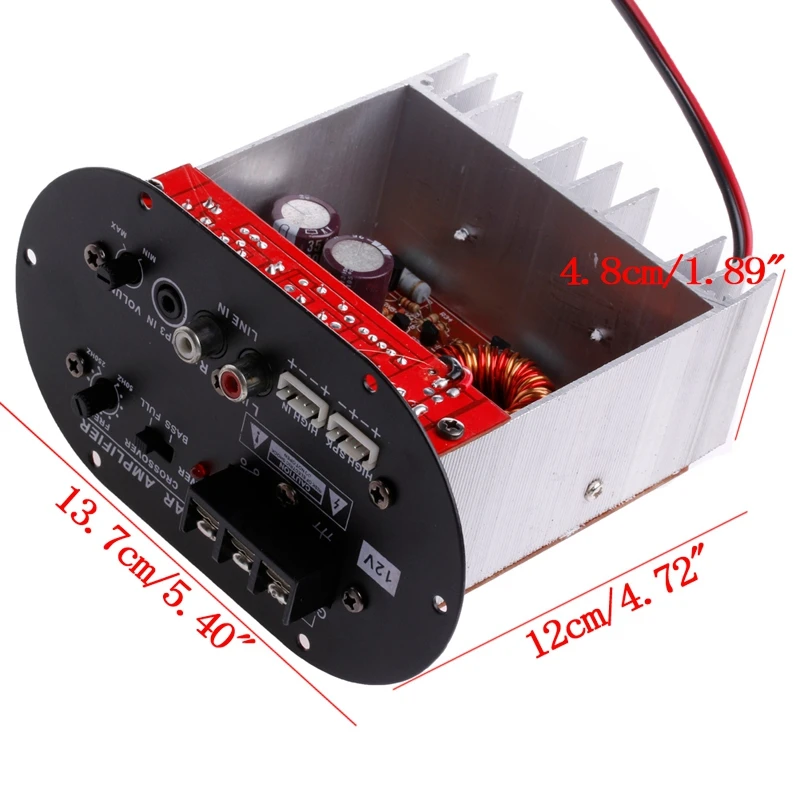 Car Amplifier Board 12V High Power Subwoofer Amplifier 120W Full Tone Pure Bass Car Subwoofer Core 8-12 Inch