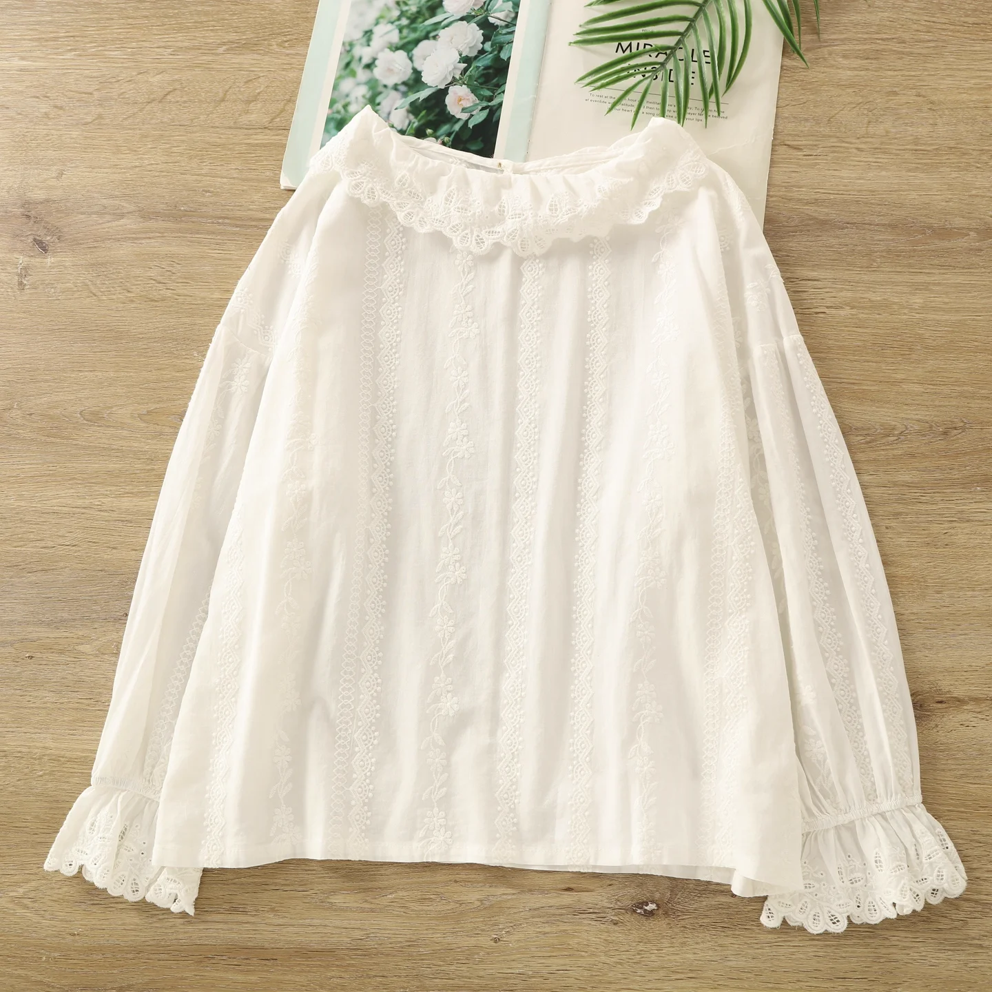 

Одежда Kawaii, 100% хлопок, кружевной воротник, белые, бежевые рубашки и блузки для женщин, пуловеры, милые базовые рубашки, одежда для девочек mori