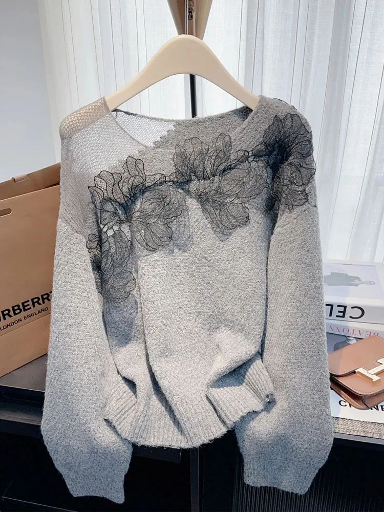 

Autumn Winter New Design Sense Bowknot Soft Sweater Round Neck Pullover Knitted Short Slim Top Japanese Streetwear Tops Women