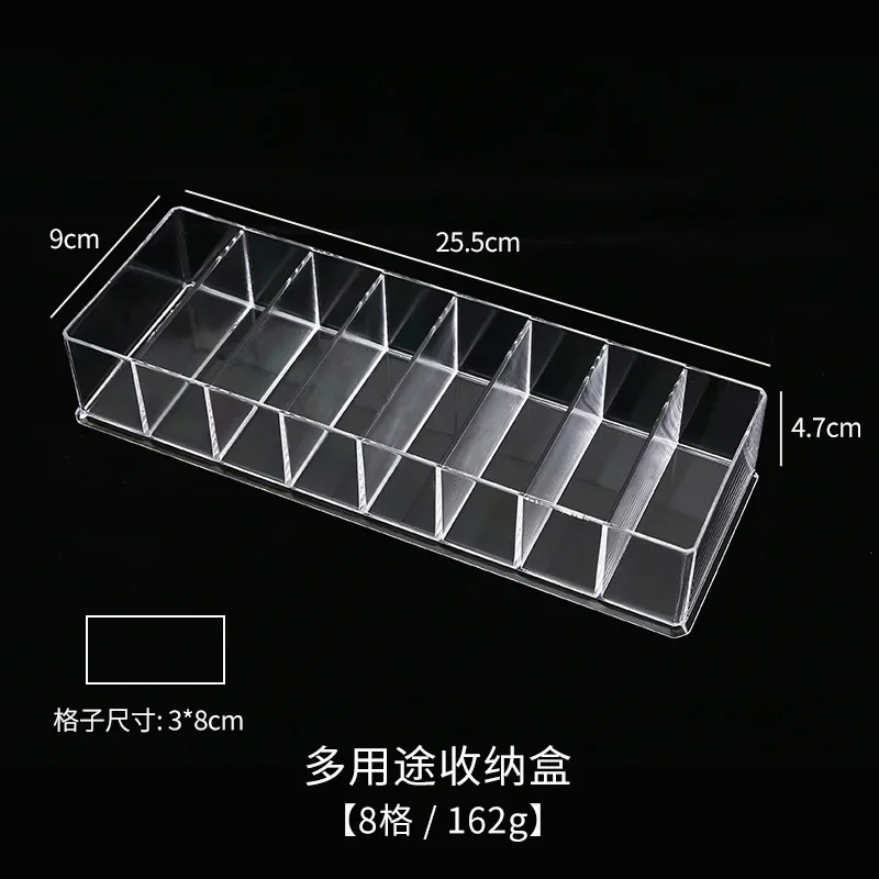 Acrylic Clear Tattoo Ink Display Stand Holder Empty Rack Cosmetic Tattoo Supplies Lipsticks Manicure Organizer Storage Box 1pcs