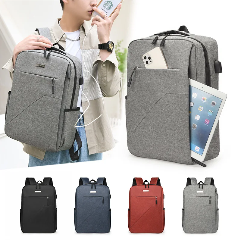 

Рюкзак с зарядкой через USB, сумка для компьютера, большие кошельки, деловая сумка для ноутбука, дорожные повседневные школьные сумки, оксфордский водонепроницаемый рюкзак