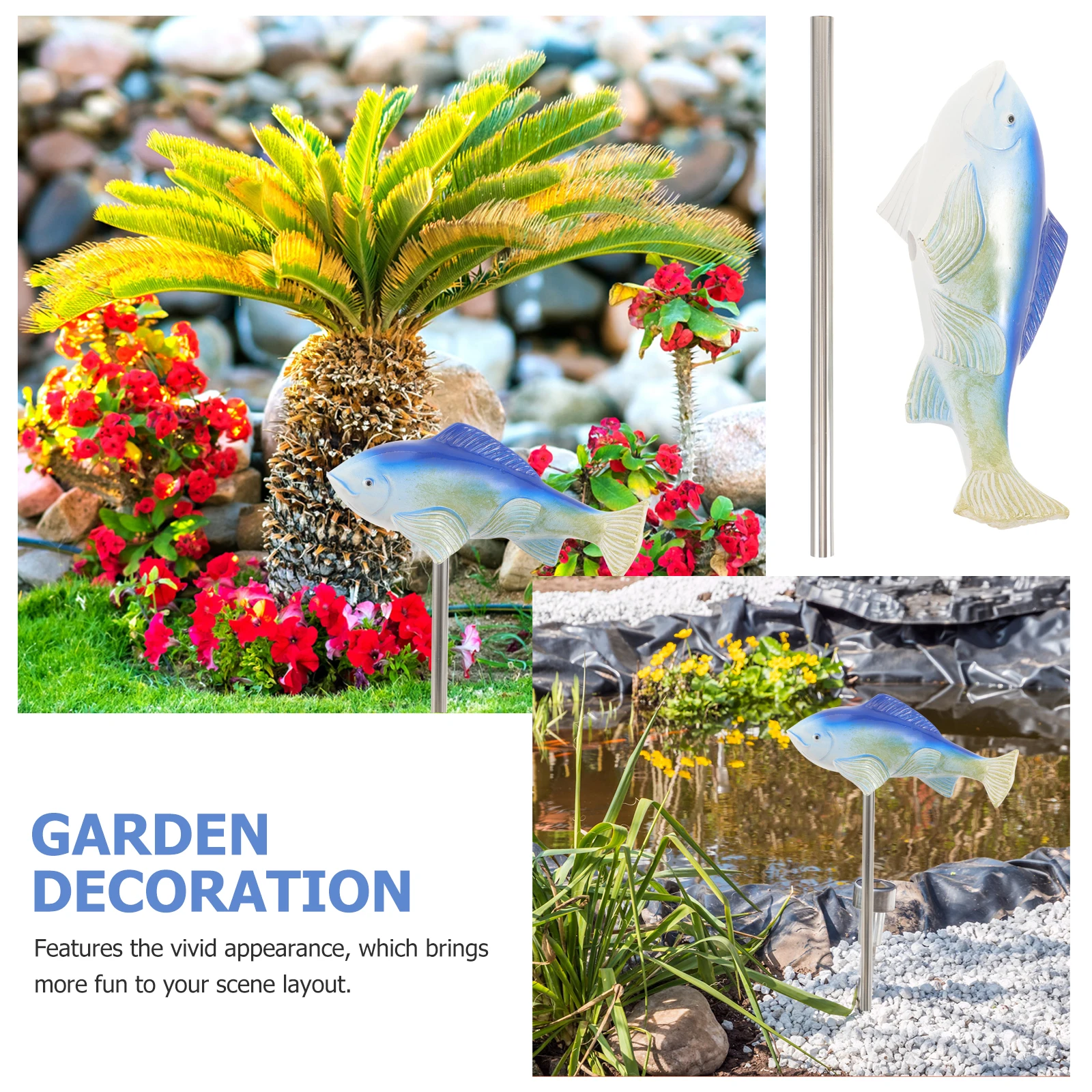 

Decorations Koi Resin Crafts Garden Statue Fish Accessories Decorative Stake Sculpture Pond