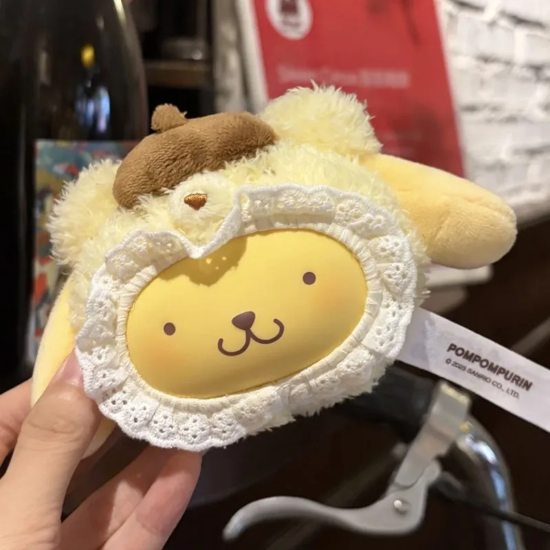 In Stock Sanrio Fluffy Teddy Bear Series Blind Box Kawai Vinyl Plush Pendant Kuromi Melody Figure Doll Mystery Box Toys Gifts