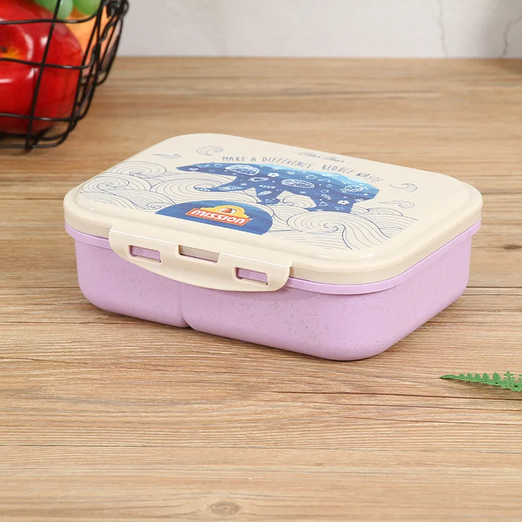 DIY Customized Lunch Box for Kids School Children Name LOGO Cartoon Pattern Cute Picture Photo with Spoon Fork Eco Material Gift