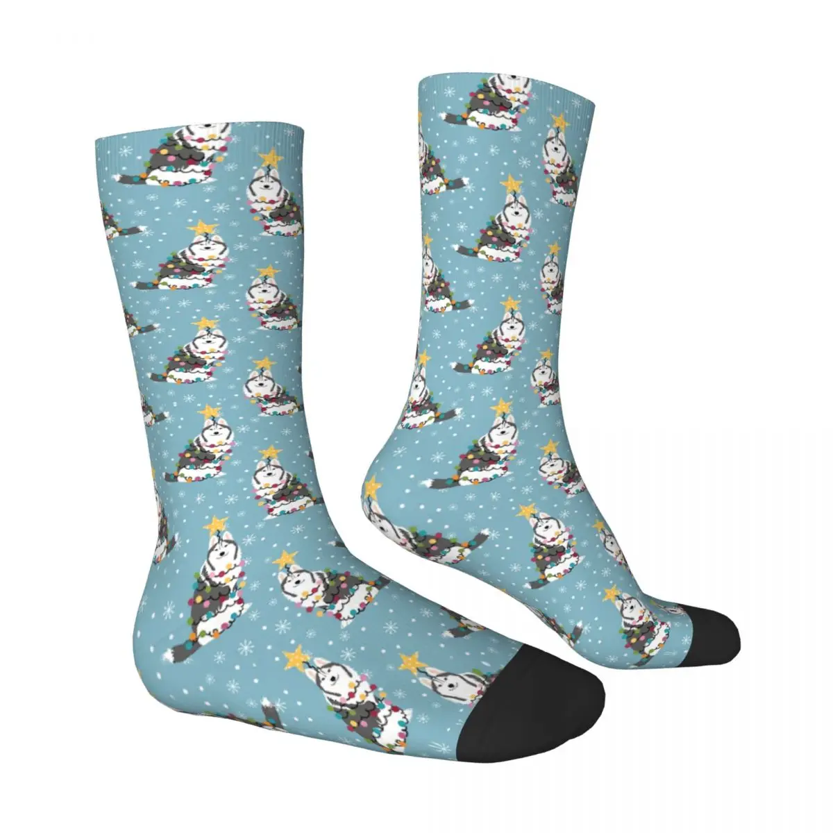 Siberian Husky Christmas Dog Socks Male Mens Women Autumn Stockings Printed