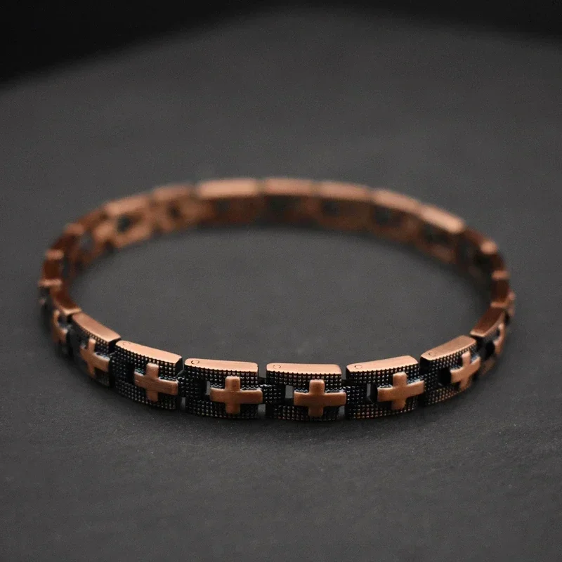 New 99.99% Copper Germanium Magnetic Chain Link Bracelet for Women Men Health Care Energy Jewelry Snoring Bracelet