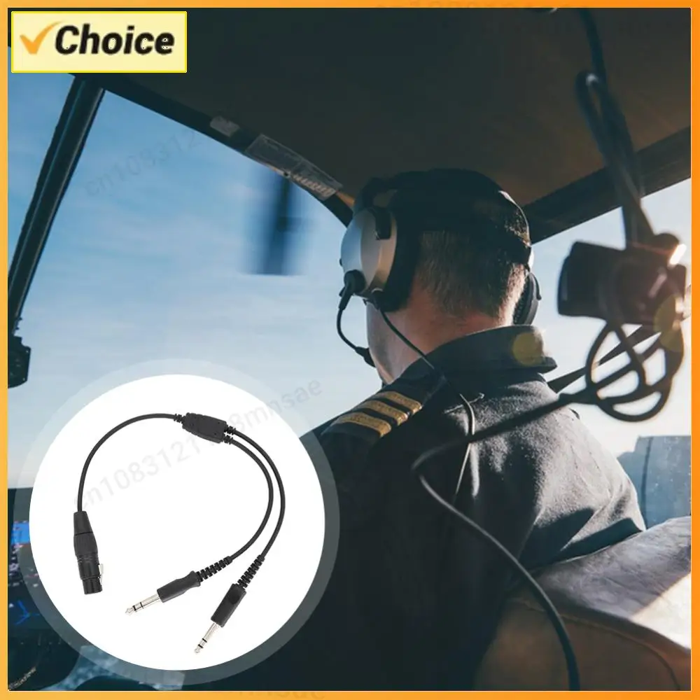 

Кабель-переходник Airbus XLR на GA, 5-контактный авиационный разъем для гарнитуры, черный, 5-контактный XLR на двойные разъемы GA для авиационной связи