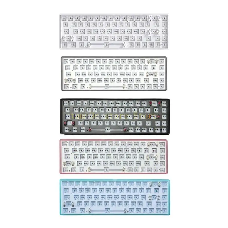 

68Keys Shafts Tester Mechanical Keyboards Hot Swappable Lighting 3modes Bluetooth-compatible Wireds 2.4G connection