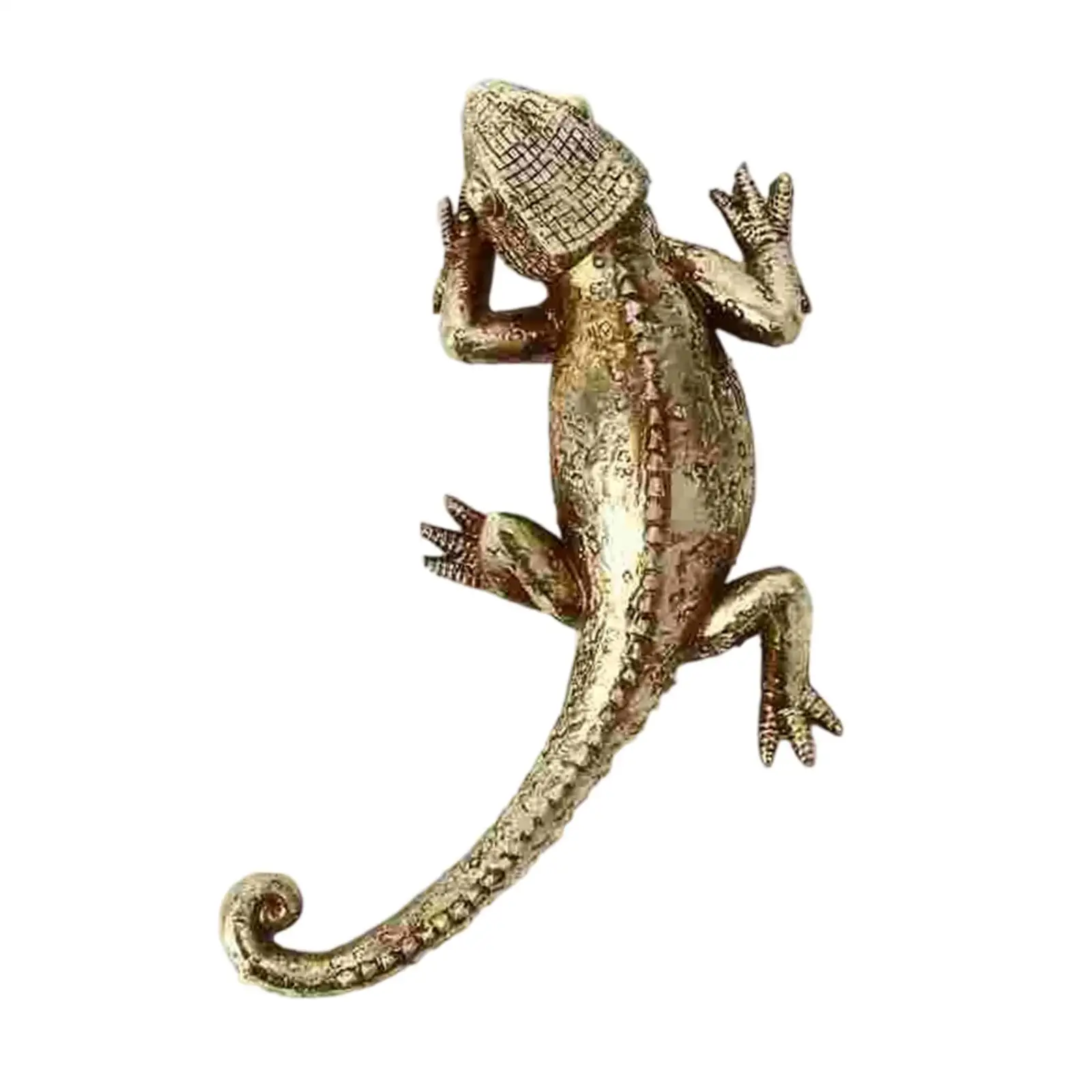 

Gecko Wall Decor Resin Art Office Dining Room Fence Lizard Hanging Sculpture