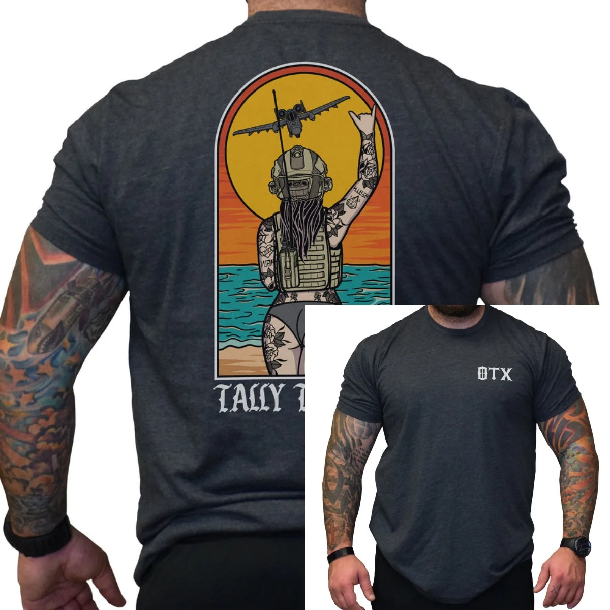 Tally Target Tee Tactics Graphic Cotton Tees Printing High-end Luxury Unisex Style Both of Men and Women