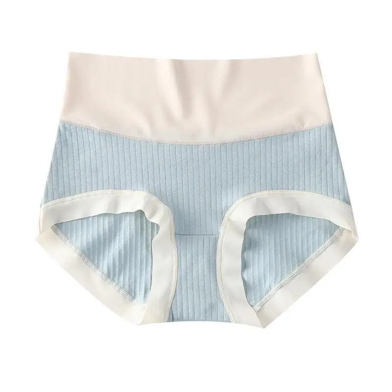 Bezešvé kalhotky pro ženy, bavlněné kalhotky s vysokým pasem, neviditelné kalhotky z ledového hedvábí, velké velikosti - náhled 5
