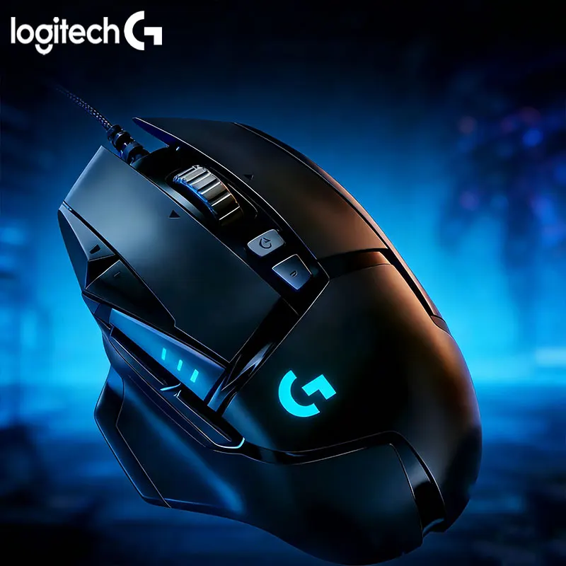 

Оригинальная игровая мышь Logitech G502 HERO, проводная, черная, с высокоскоростным колесом прокрутки, двойной режим работы, Logite.