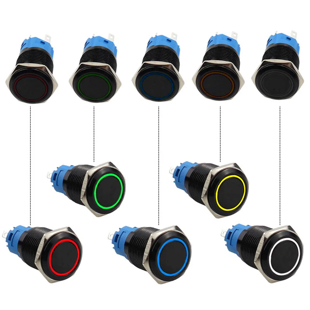 

35mm Length Metal Push Button Switch Metal Switch Compact Design 12-24V Operating Voltage 4A Maximum Current Flat Head Design
