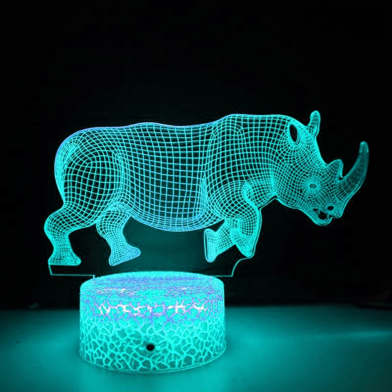 

Ночник Nighdn с 3D рисунком крупного рогатого скота, лампа с иллюзией, 7 цветов, светодиодные сенсорные настольные лампы с USB, Рождественский подарок на день рождения для детей, мальчиков, мужчин