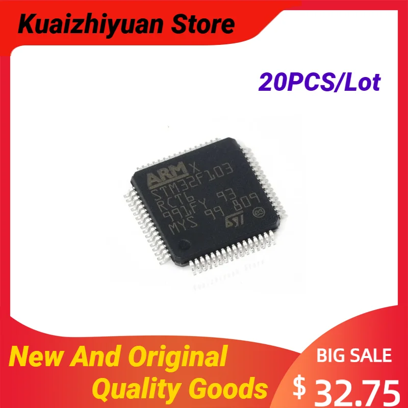 20PCS/Lot New And Original STM32F103RCT6TR STM32F103RCT6 STM32F103RC STM32F103R STM IC LQFP64 QFP64 Chipset Quality Goods