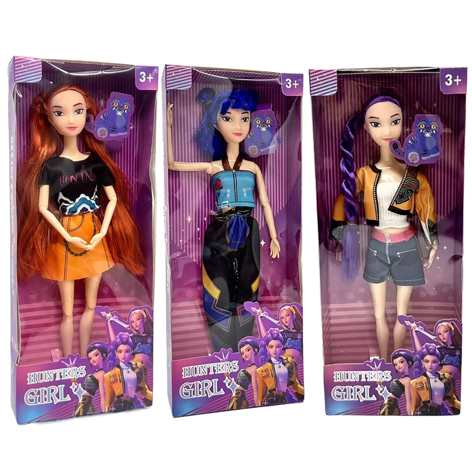 11in Kpop Demon Hunters Vinyl Figurines New K-POP Demon Slayer Miniatures Doll Lumimila Zoey Desktop Ornament Decoration Gifts