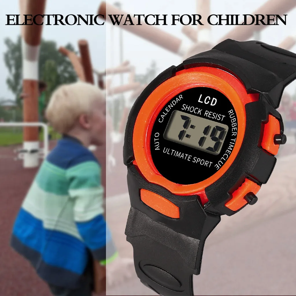 Children Girls Analog Digital Sport LED Electronic Waterproof Wrist Watch New