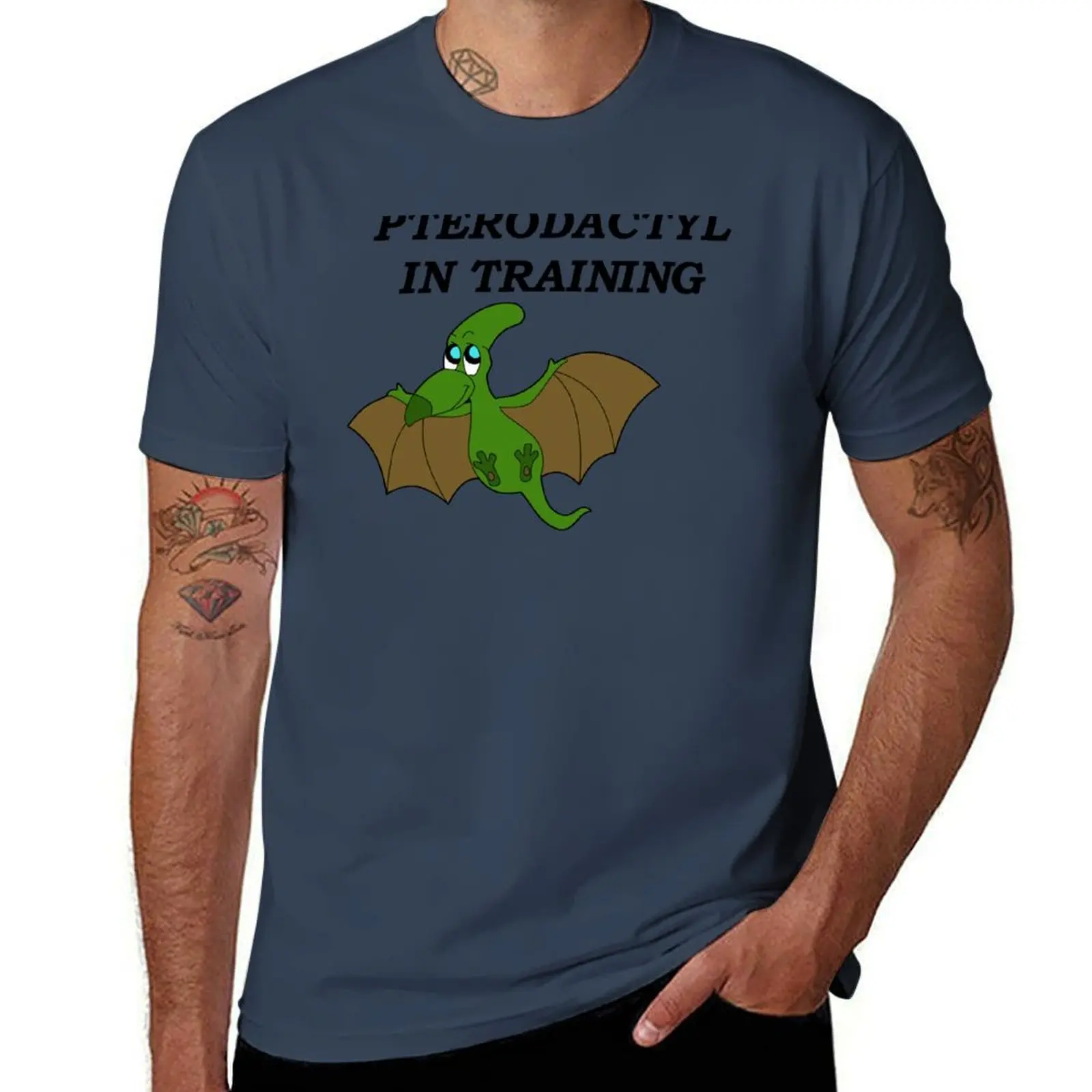

Pterodactyl in training T-Shirt man graphic t shirt t shirts for man graphic funny T-Shirt